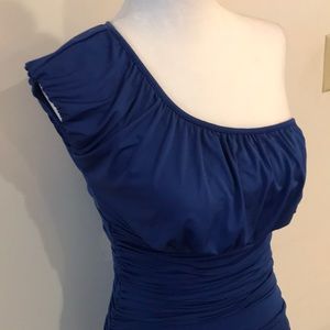 Arden B. One Shoulder Tight Ruched Dress - Sz Sm